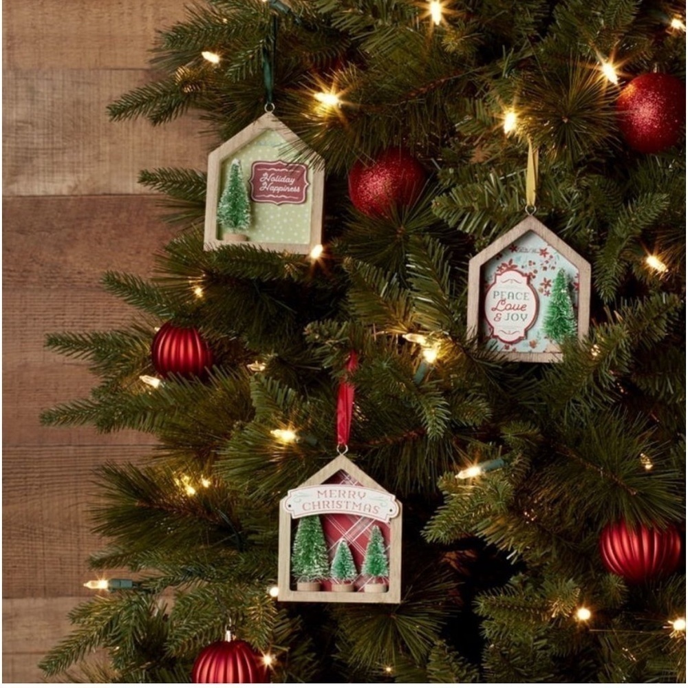 The Pioneer Woman House Shadowbox 3-Piece Ornament Bundle - New in box